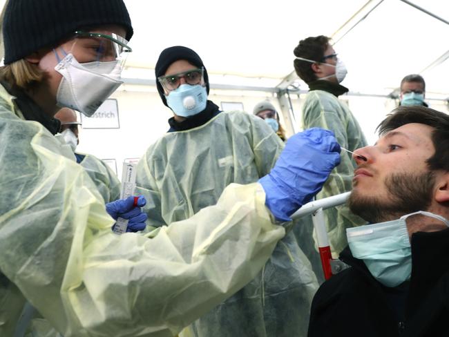 A man is tested for COVID-19. Picture: AP