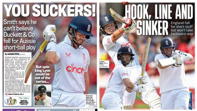 Mail Sport (L) and Metro Sport (R) backpages for Friday.