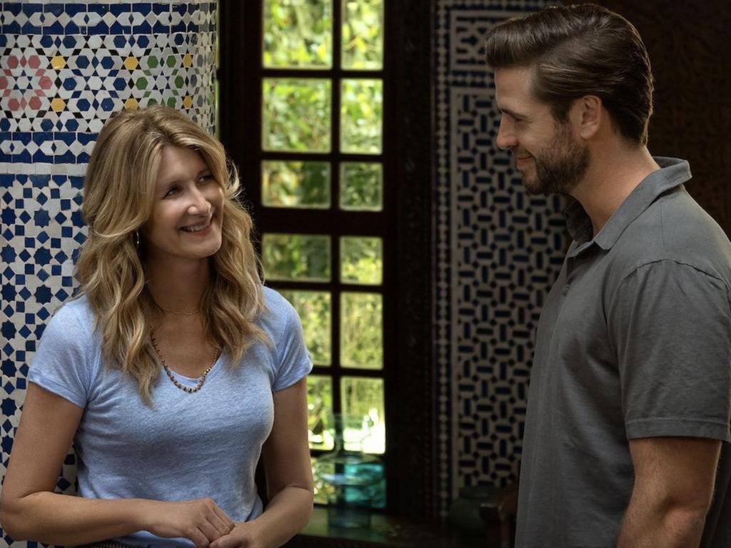 Laura Dern and Liam Hemsworth in Netflix's Lonely Planet.