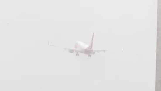 Watch: Qantas plane’s wild aborted landing during deluge