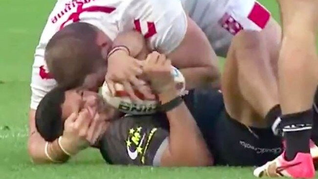 George Burgess has been cited for this alleged eye-gouge in the Test against the Kiwis.