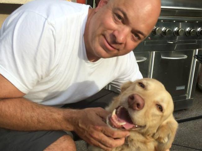 Back home ... Murphy with his owner Nathan Braun. Picture: Facebook