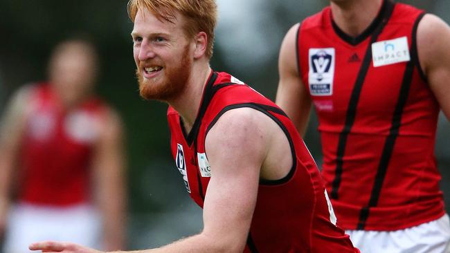 Aaron Francis will make his debut for Essendon on Sunday against Brisbane. Picture: Mark Stewart