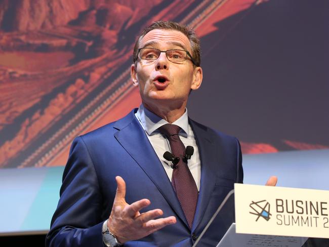 BHP Biliton CEO Andrew Mackenzie addresses a business summit in Melbourne. Wednesday, March 16. 2016. (AAP Image/David Crosling) NO ARCHIVING