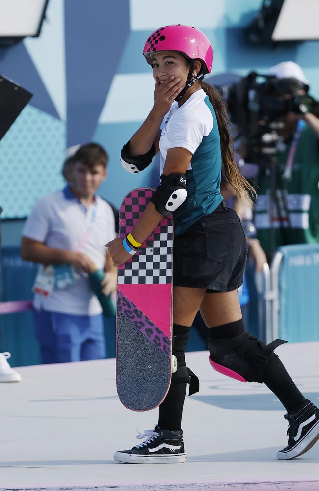 Australias Arisa Trew after her 2nd run in the final . Pic: Michael Klein