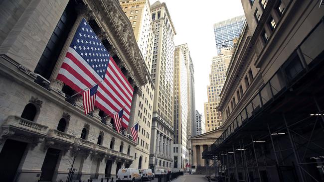 The Fearless Girl statue stands nearly alone in front of the New York Stock Exchange near Wall Street. Picture; AFP.