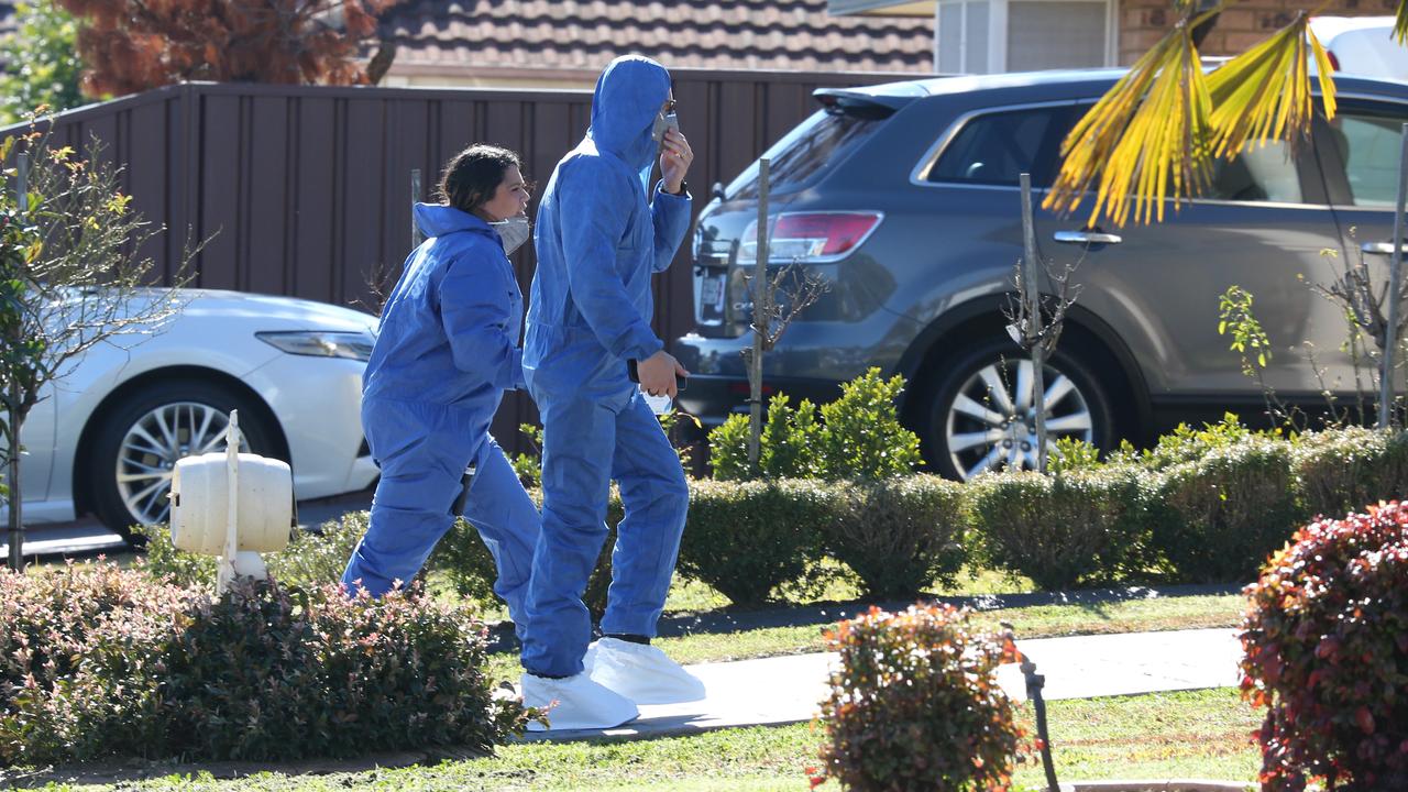 Crime scene at St Clair after the decapitated head of Rita Camilleri was found on the footpath near her home in July 2019. Picture: David Swift