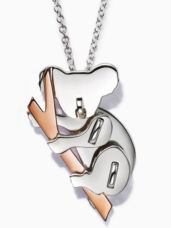 The sterling silver koala pendant. Picture: Tiffany &amp; Co.