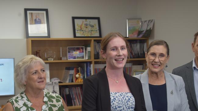 Rockhampton Fitzroy Rowing Club president Sarah Black fronts the media after the first meeting of the CQ32 Rowing Legacy Advisory Committee.