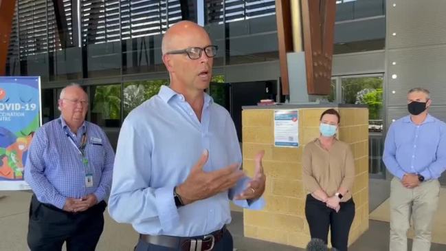 Richard Barker discusses the Cairns Airport vaccination clinic