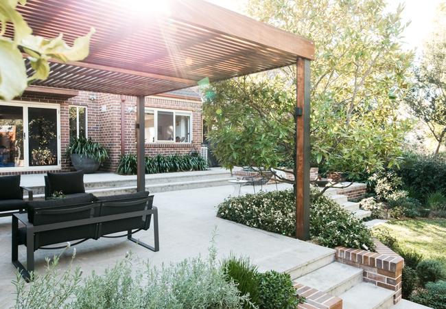 This garden designed by Secret Gardens of Sydney and built by Fig Landscapes has been created for year-round enjoyment, from the comfortable lounge setting to firepit in the far corner.