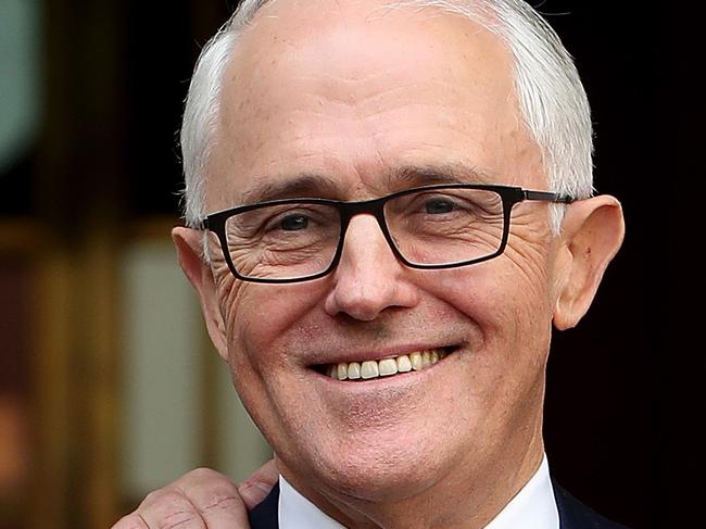 Senator Mathias Cormann, PM Malcolm Turnbull and Treasurer Scott Morrison holding a press conference at Parliament House in Canberra. Picture Kym Smith