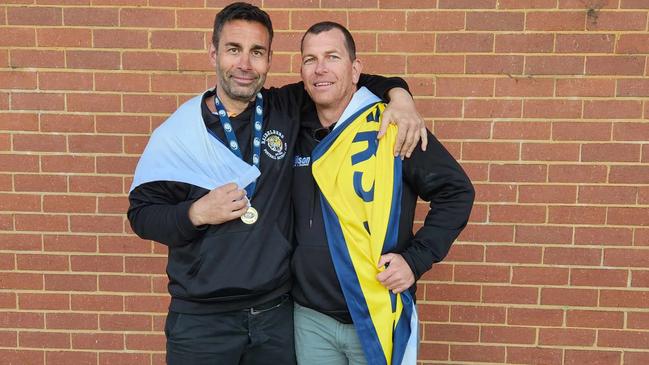 Back-to-back Heidelberg premiership coaches Vinny Dattoli and Danny Nolan. Picture: Ben Higgins