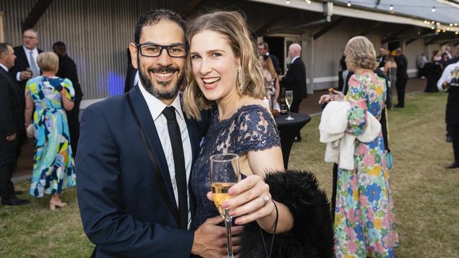 Aleksandr and Brooke Taylor-Gough at LifeFlight Toowoomba Gala at The Goods Shed, Saturday, May 6, 2023. Picture: Kevin Farmer