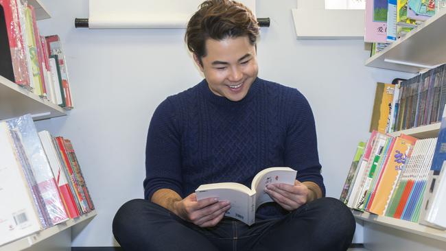 James Tang at China Books in Swanston Street. Picture: Sarah Matray