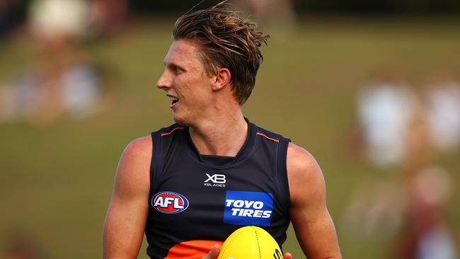 Lachie Whitfield looks to be the new go-to man for the Giants at half-back.