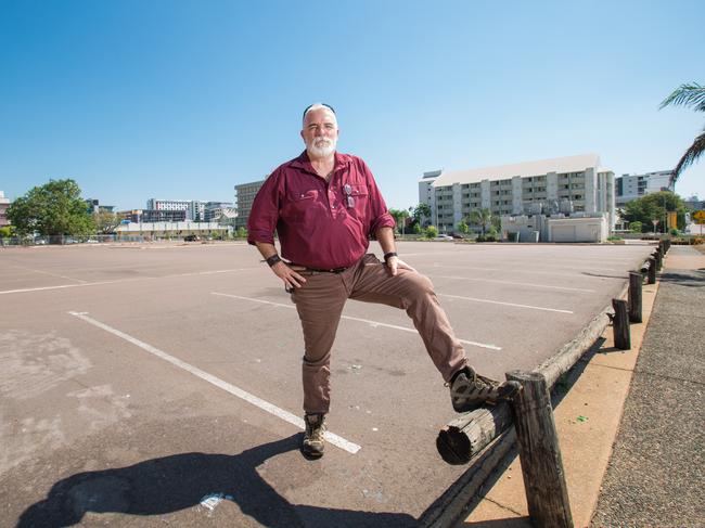 City worker John McDowell said he now has to pay double each day or walk twice as far after the closure of of the Cavenagh St car park and is asking where the affordable parking is? Picture GLENN CAMPBELL