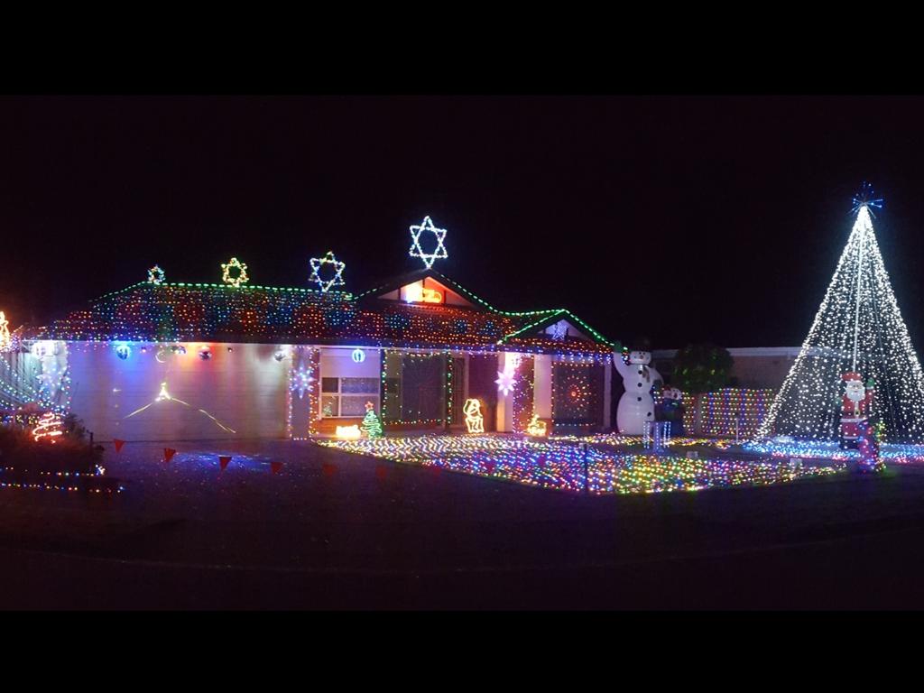 Steven Amber’s lights at Baroda Ave, Netley. Picture: Steven Amber