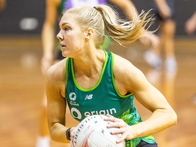 Australian Diamonds train ahead of their World Cup appearance in South Africa. KATE MOLONEY. Picture: Jake Nowakowski