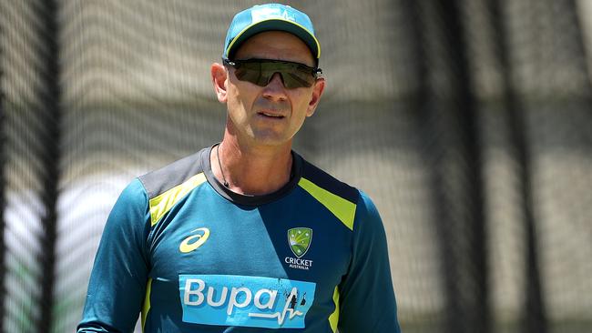 Justin Langer decided not to bite back at Geoff Lawson. Picture: AAP