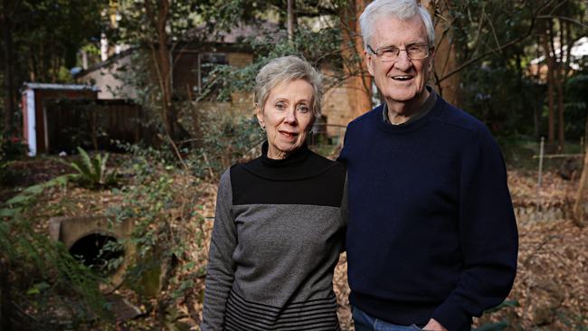 Ann and Russell Brown are streamwatch volunteers at Larool creek in Thornliegh which they found out was polluted. Picture: Adam Yip / Manly Daily