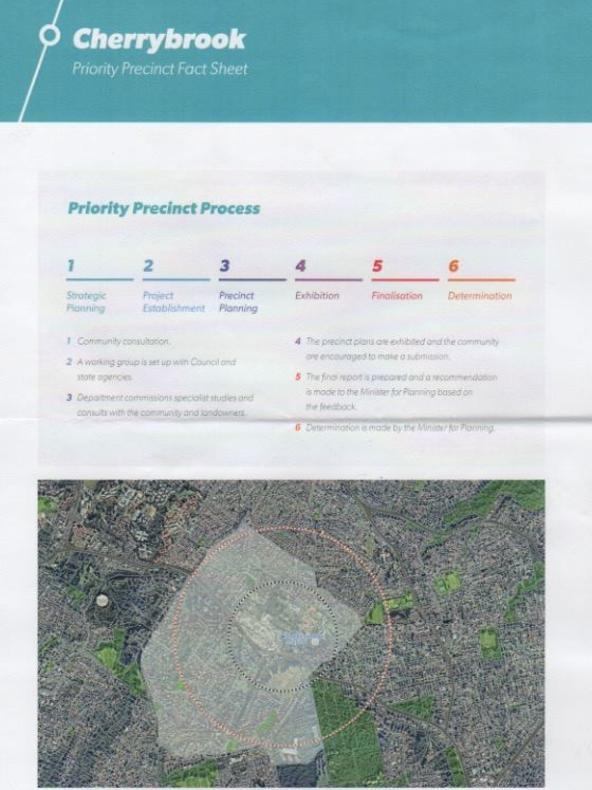 The Cherrybrook Prioirty Precinct fact sheet.