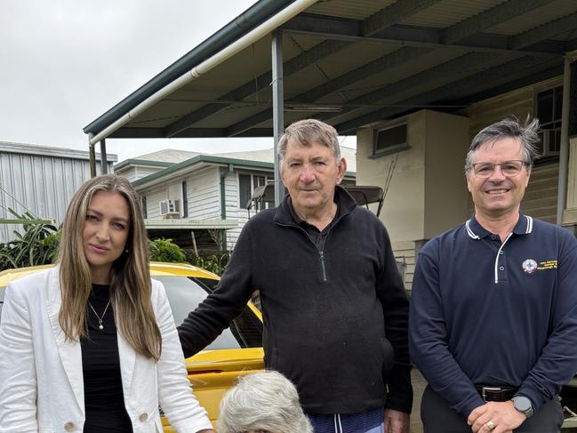 Minister for Youth Justice Laura Gerber was joined by local MP John Barounis and victims of youth crime at a media op in Maryborough on Wednesday, May 14.