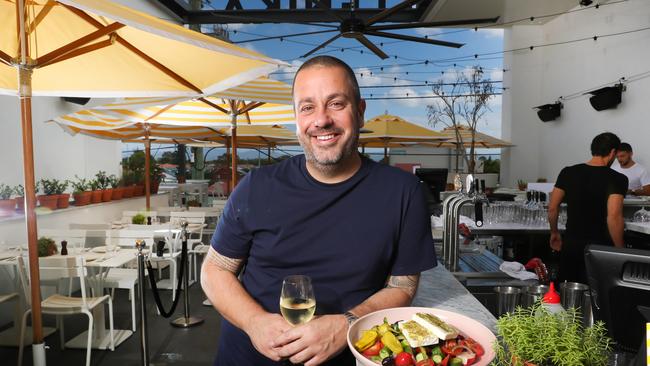 Hellenika owner Simon Gloftis at the Nobby Beach venue. Picture: NIGEL HALLETT