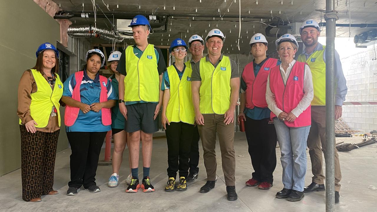 Premier Steven Miles and Education Minister Di Farmer tour the new Rockhampton Special School learning centre construction site.