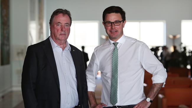 Interim Inspector-General of Murray-Darling Basin Water Resources, Mick Keelty and Minister for Water Resources, Drought, Natural Disaster and Emergency Management David Littleproud. Picture: Kym Smith