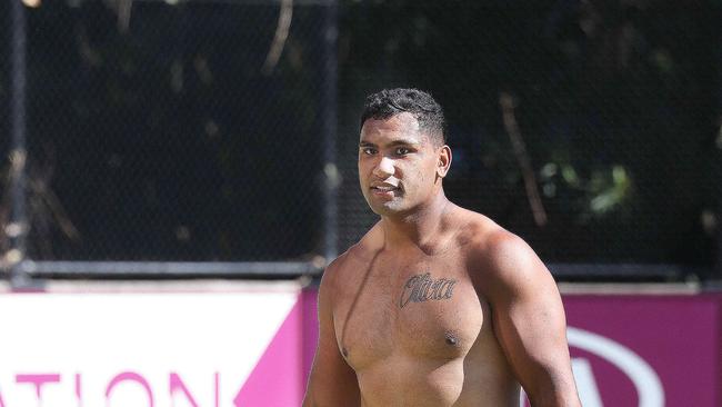 Tevita Pangai Jnr at Broncos Training at RedHill. Pic Annette Dew