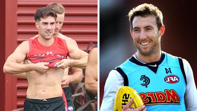 Brock McLean (right) has spoken about the fresh weight issue that has arisen in the AFL. Photos: News Limited