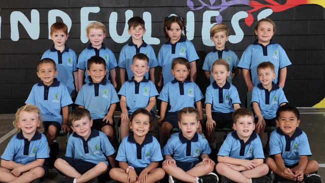 My First Year: Ormeau State School Prep B. Back row: Clifford, Isabella, Noah, Wairere, Sammy, Charlotte. Middle row: Harlem, Coast, Jordan, Eliana, Sarah, Braxton. Front row: Colt, Remi, Alina, Cardi, Maverick, Carter.Picture Glenn Hampson