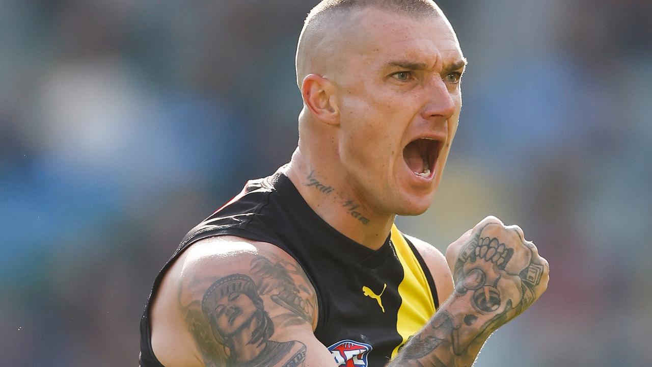 Dustin Martin’s future is up in the air. Picture: Michael Willson/AFL Photos via Getty Images