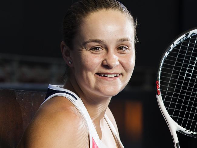 Tennis Player Ash Barty at Pat Rafter Arena who is the newest member of the Rado Young Star Program for up and coming tennis players. Photo Lachie Millard