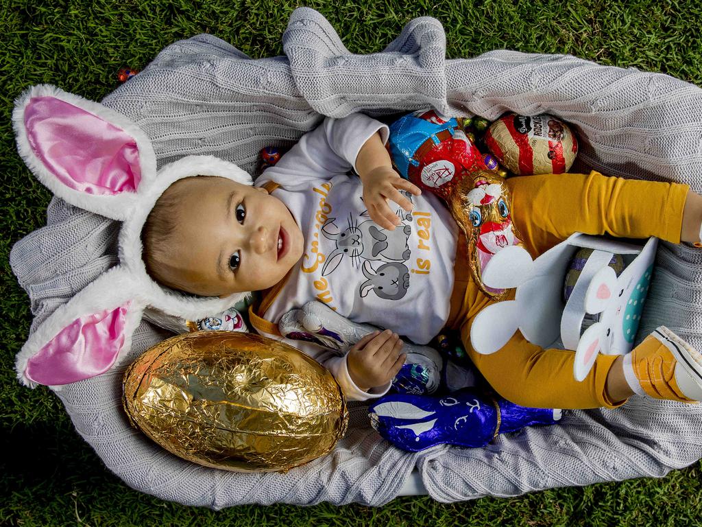 Preston Williams, 9 months, is excited about his first Easter this Sunday. Picture: Jerad Williams