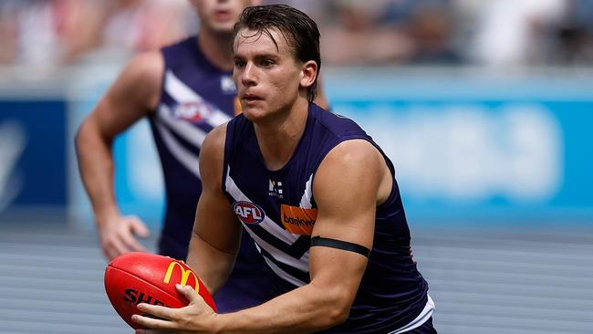 Caleb Serong is one of the best midfielders in the competition. Photo by Michael Willson/AFL Photos via Getty Images