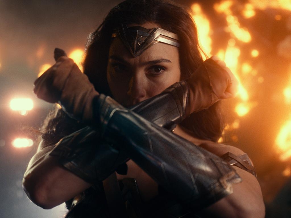 Gal Gadot as Wonder Woman in a scene from Justice League.