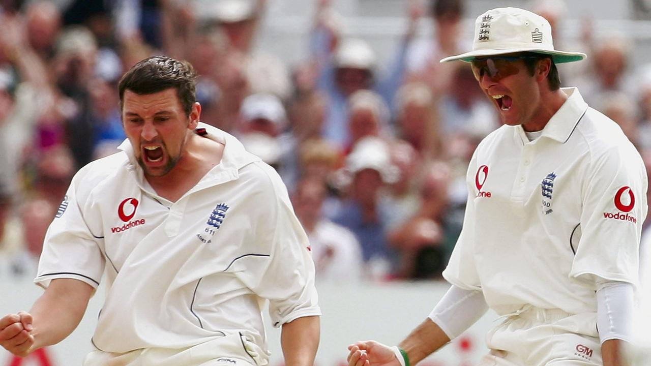 Stephen Harmison was a key player in the epic 2005 Ashes series. Picture: Hamish Blair/Getty Images