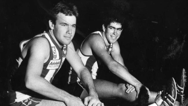 Andrew and Darren Jarman at North Adelaide training in 1986.