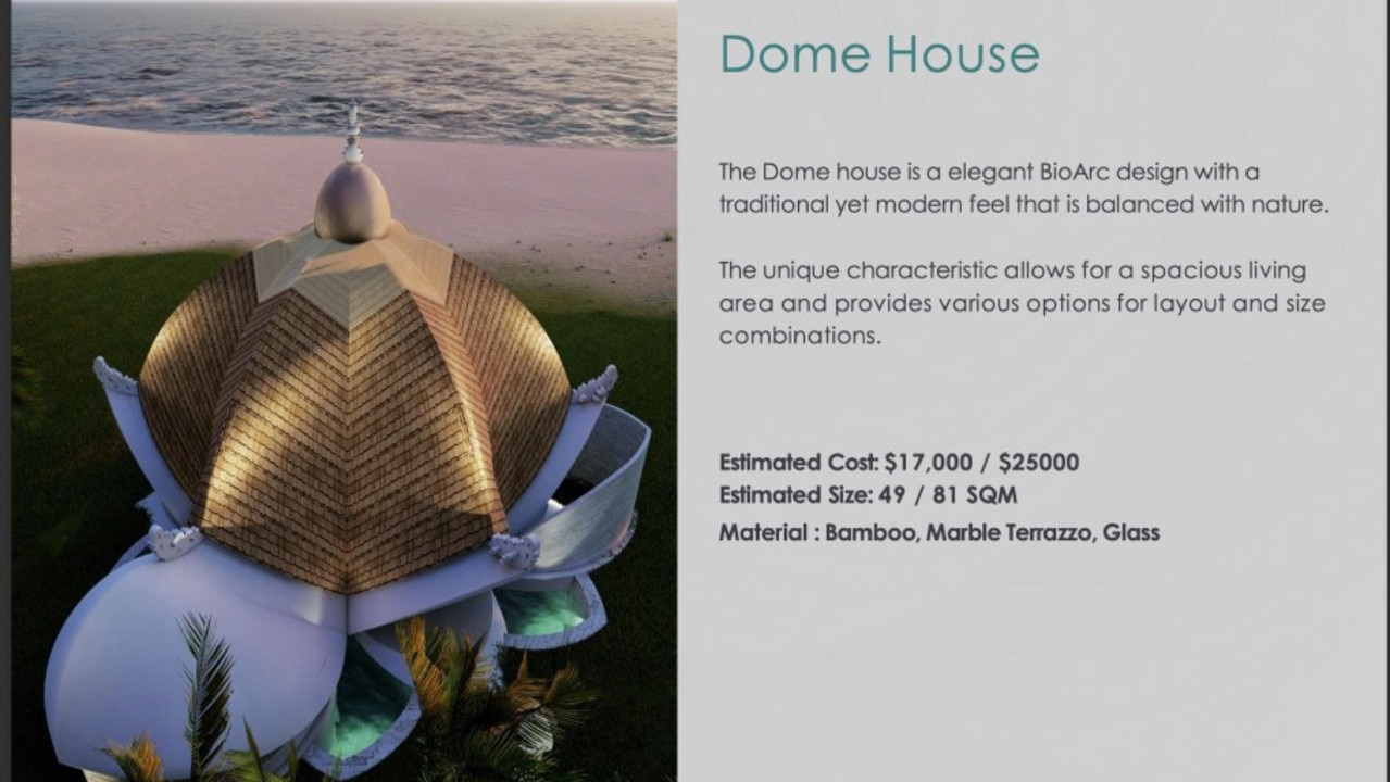 The Dome House that was available for people to invest in at Golden City.