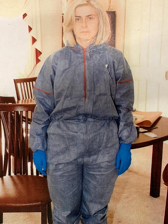 Simona Zafirovska in a forensic jumpsuit