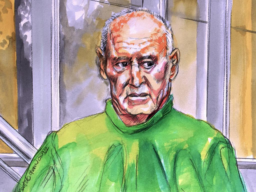 A court sketch of Chris Dawson when he appeared in the NSW Supreme Court this week. Picture: NCA NewsWire.