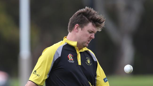 Cricket . GCA2: Torquay v St PeterÃ&#149;s. Torquay bowler James Fisher . Picture: Mark Wilson