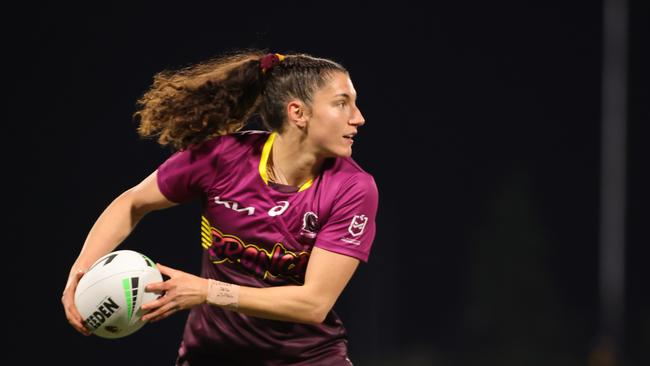 Broncos rookie Ashleigh Werner has been sent off in their clash against the Roosters for an alleged bit on Roosters winger Jayme Fressard.