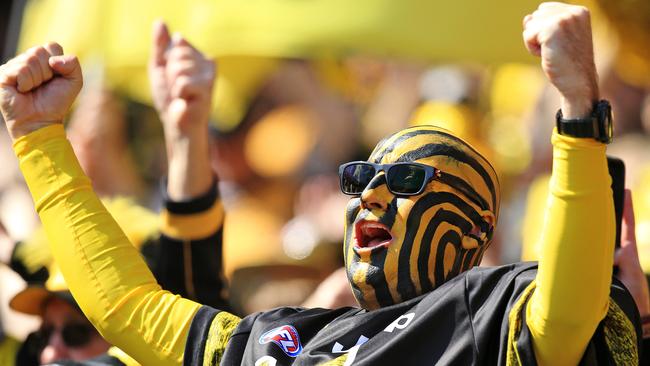 Will Tiger fans be among the first back at the footy? Picture: Mark Stewart