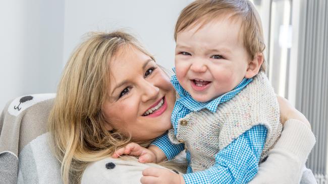 Sarah Hocking, who is legally blind, with her gorgeous son Archer. Picture: Chris Epworth