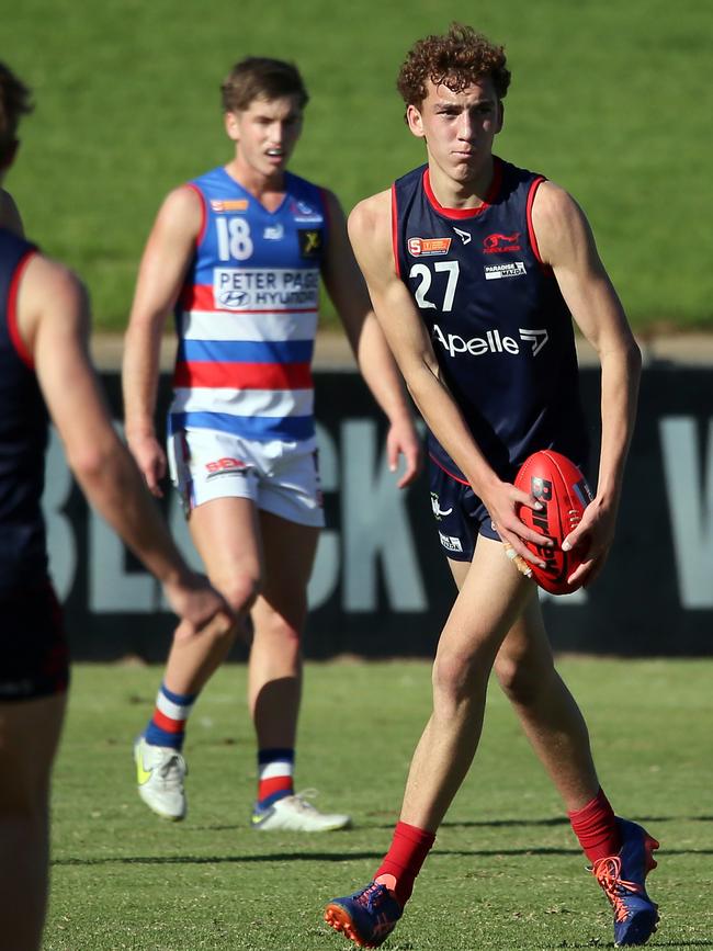 Logan Evans has impressed at SANFL League level this season. Picture: SANFL/Peter Argent