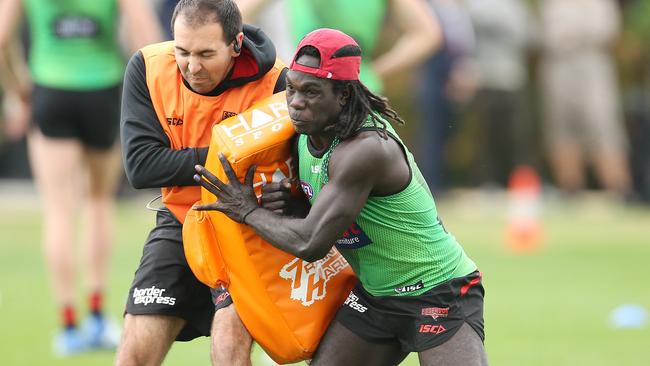 Anthony McDonald-Tipungwuting put through his paces over summer.