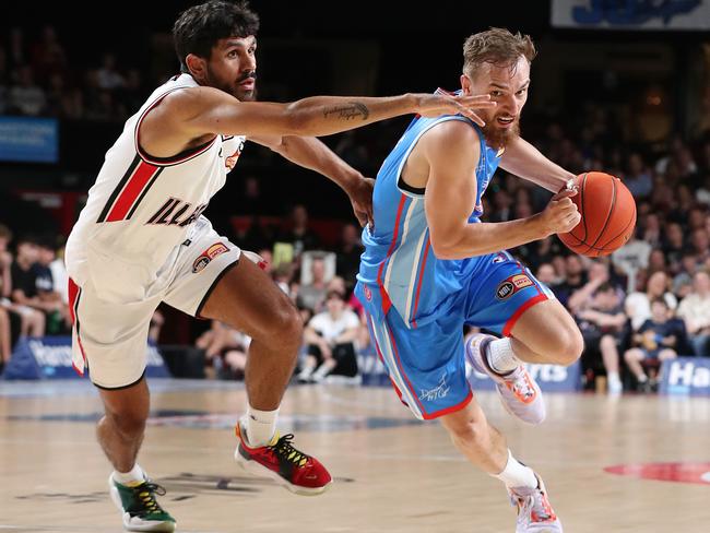 Drmic ended the game with 16 points for the 36ers. Picture: Sarah Reed/Getty Images